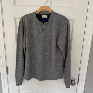 Men’s Size Small Marine Layer Gray Crewneck Henley